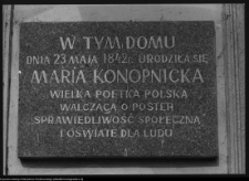 Suwałki, tablica, dom Marii Konopnickiej - ul. Tadeusza Kościuszki 31