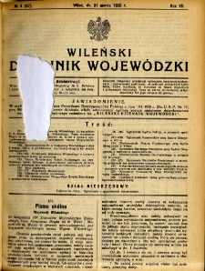 Dziennik Urzędowy Wojew&oacute;dztwa Wileńskiego 1928.03.31 R.7 nr 4