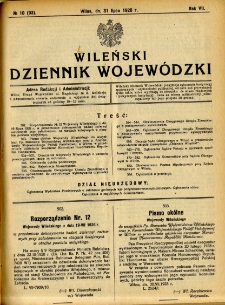 Dziennik Urzędowy Województwa Wileńskiego 1928.07.31 R.7 nr 10