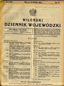 Dziennik Urzędowy Województwa Wileńskiego 1928.11.15 R.7 nr 12