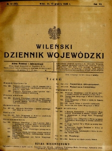 Dziennik Urzędowy Wojew&oacute;dztwa Wileńskiego 1928.12.15 R.7 nr 13