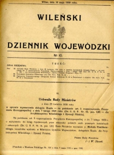 Wileński Dziennik Wojewódzki 1930.05.10 nr 10
