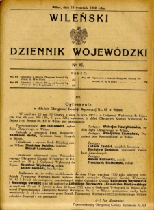 Wileński Dziennik Wojew&oacute;dzki 1930.09.13 nr 16