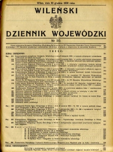 Wileński Dziennik Wojewódzki 1930.12.10 nr 20