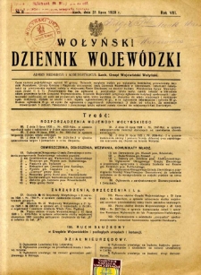 Dziennik Urzędowy Województwa Wołyńskiego 1928.07.31 R.8 nr 8