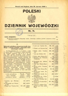 Poleski Dziennik Wojew&oacute;dzki 1933.06.10 nr 11