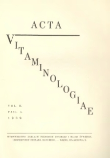 Acta Vitaminologiae 1938 T.2 nr 5