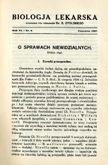 Biologja Lekarska 1927 R.6 nr 4