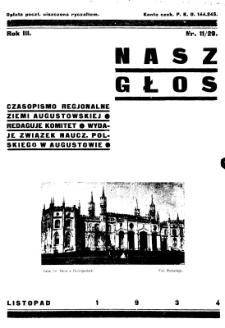 Nasz Głos 1934, R.3, listopad nr 11
