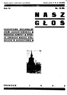 Nasz Głos 1934, R.3, grudzień nr 12