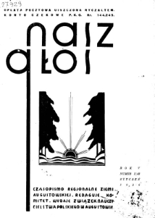 Nasz Głos 1936, R.5, styczeń nr 1