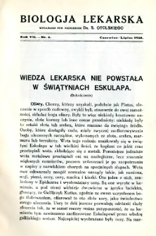 Biologja Lekarska 1928 R.7 nr 4
