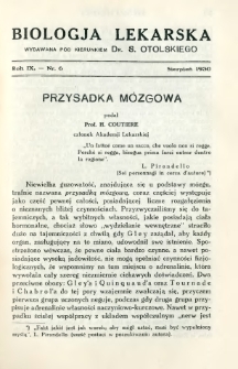 Biologja Lekarska 1930 R.9 nr 6