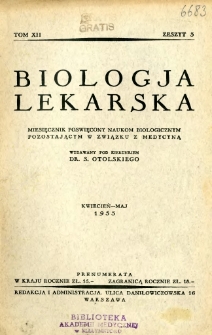 Biologja Lekarska 1933 R.12 nr 3