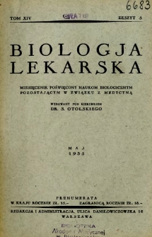 Biologja Lekarska 1935 R.14 nr 5