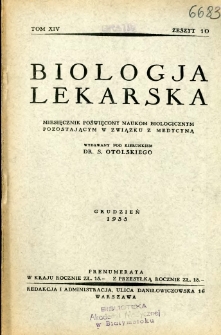 Biologja Lekarska 1935 R.14 nr 10