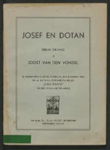 Josef en Dotan : biblia dramo