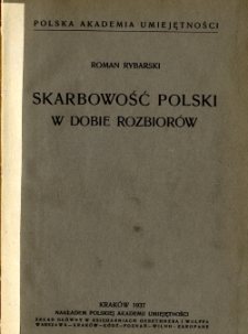 Skarbowość Polski w dobie rozbior&oacute;w